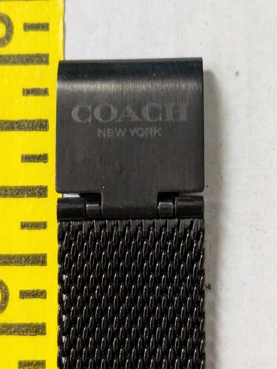 COACH Grand Black Dial Rainbow Crystal Mesh Band Quartz Watch CA 113.7.34.2232 main image 2